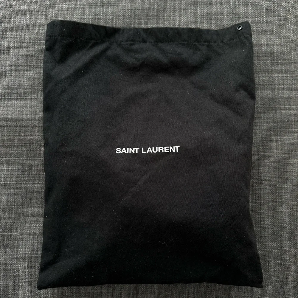 Yves Saint Laurent Black Crossbody Bag with Gold Logo - Picture 6 of 6